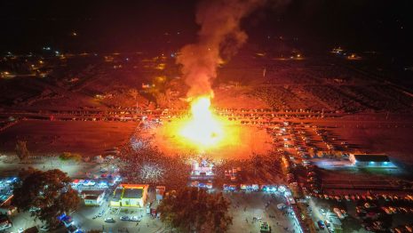 La quema de la gran fogata marcó el fin de los Festejos en San Pedro del Atuel